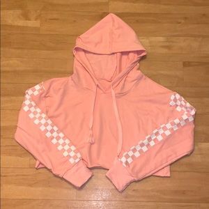 Baby pink cropped hoodie